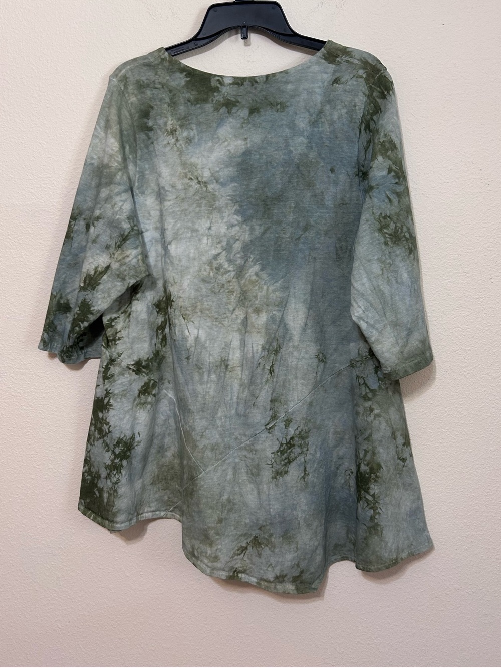STEEL PONY Green Tie Dye Asymmetric Tunic Top S - Picture 6 of 7